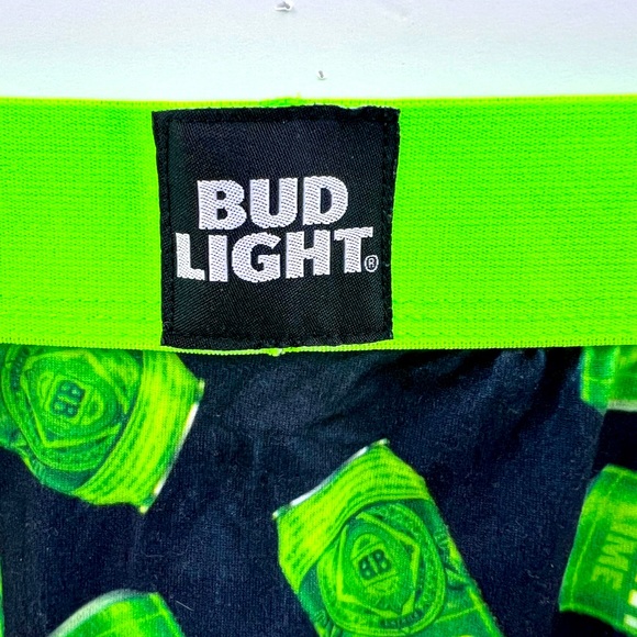 CRAZY BOXER BUD LIGHT GREEN & BLACK COLOR LARGE SIZE 92% POLYESTER 8% ELASTHANNE - Picture 4 of 10